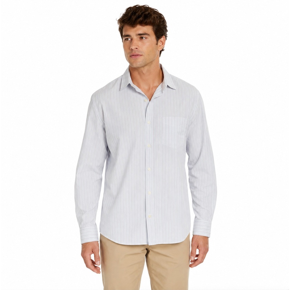 Forsyth of Canada Mens Tailored Fit Cotton Striped Shirt 16.5 32/33 LARGE